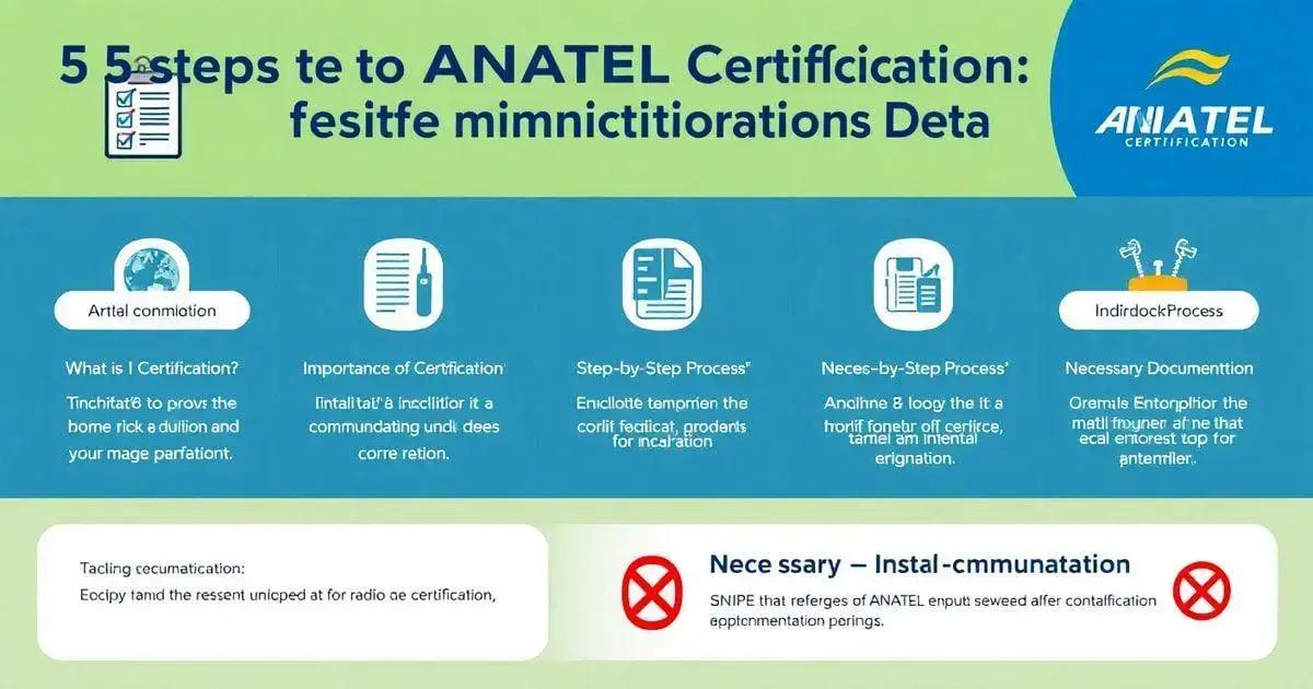 Documentação Necessária para Certificação ANATEL