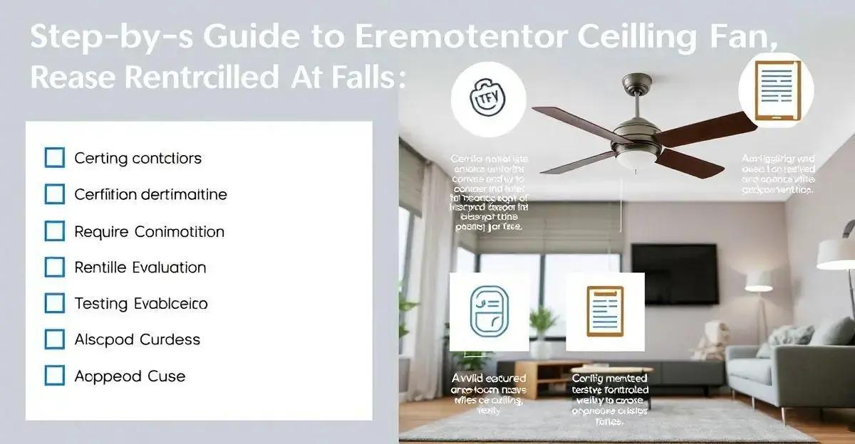 Passo a Passo para Certificar Ventiladores de Teto com Controle Remoto