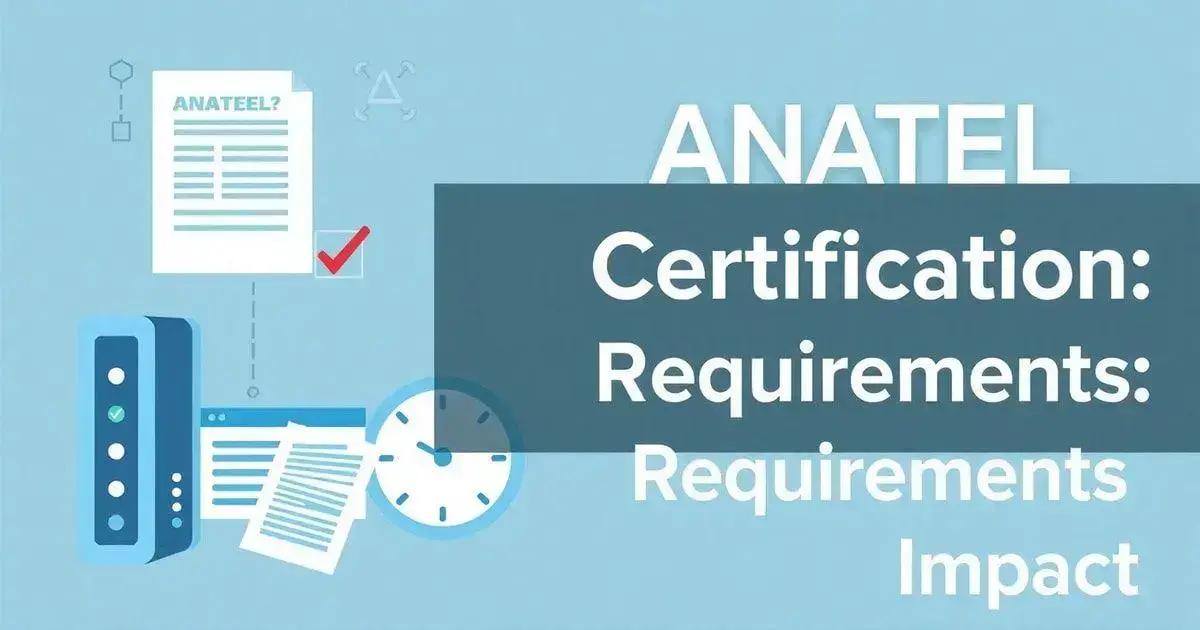 Sobre ANATEL: Exigências para Homologação de Modems e Dispositivos