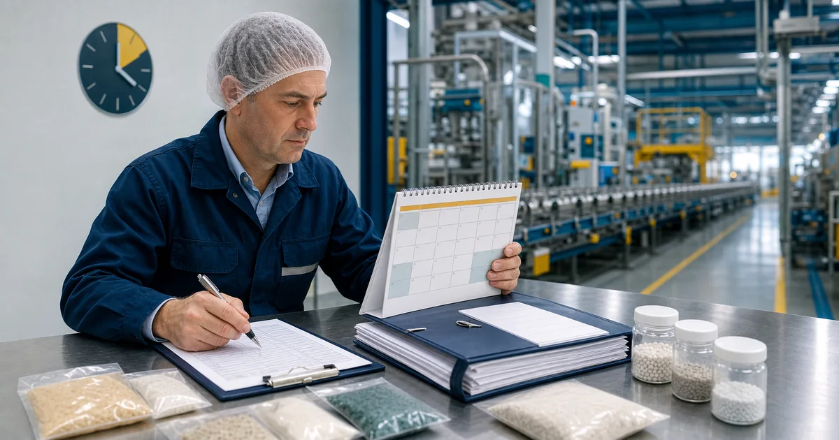 Auditor revisando cronograma e evidências para manutenção de certificado de produto
