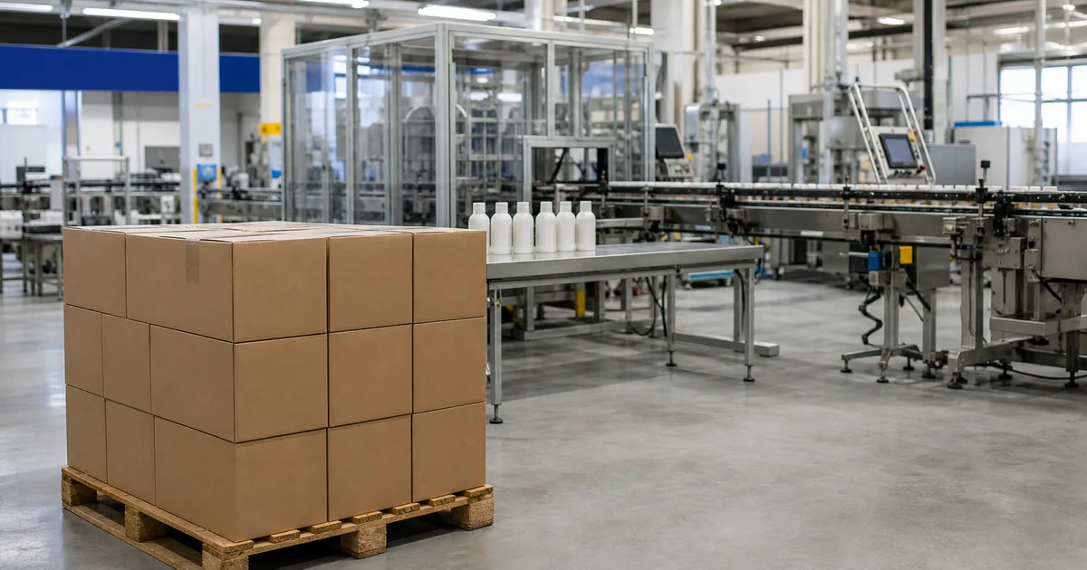 Linha de produção, pequena série e lote de produtos em ambiente fabril