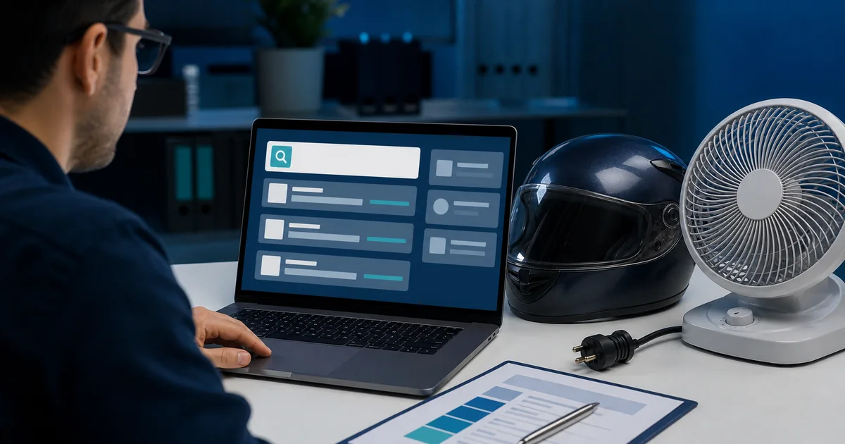 Profissional consultando registros de conformidade e comparando amostras de produtos
