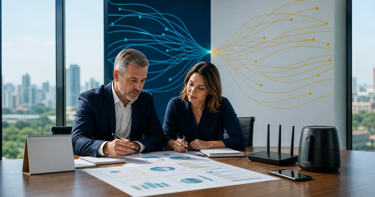 Especialistas analisando panorama regulatório de telecomunicações e produtos em 2026