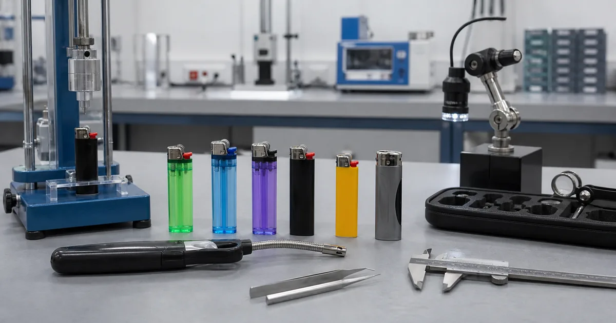 Isqueiros a gás em laboratório de avaliação da conformidade