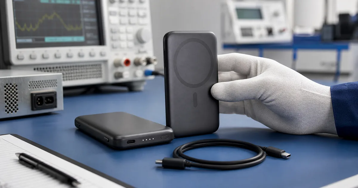 Power bank magnético em laboratório de radiofrequência